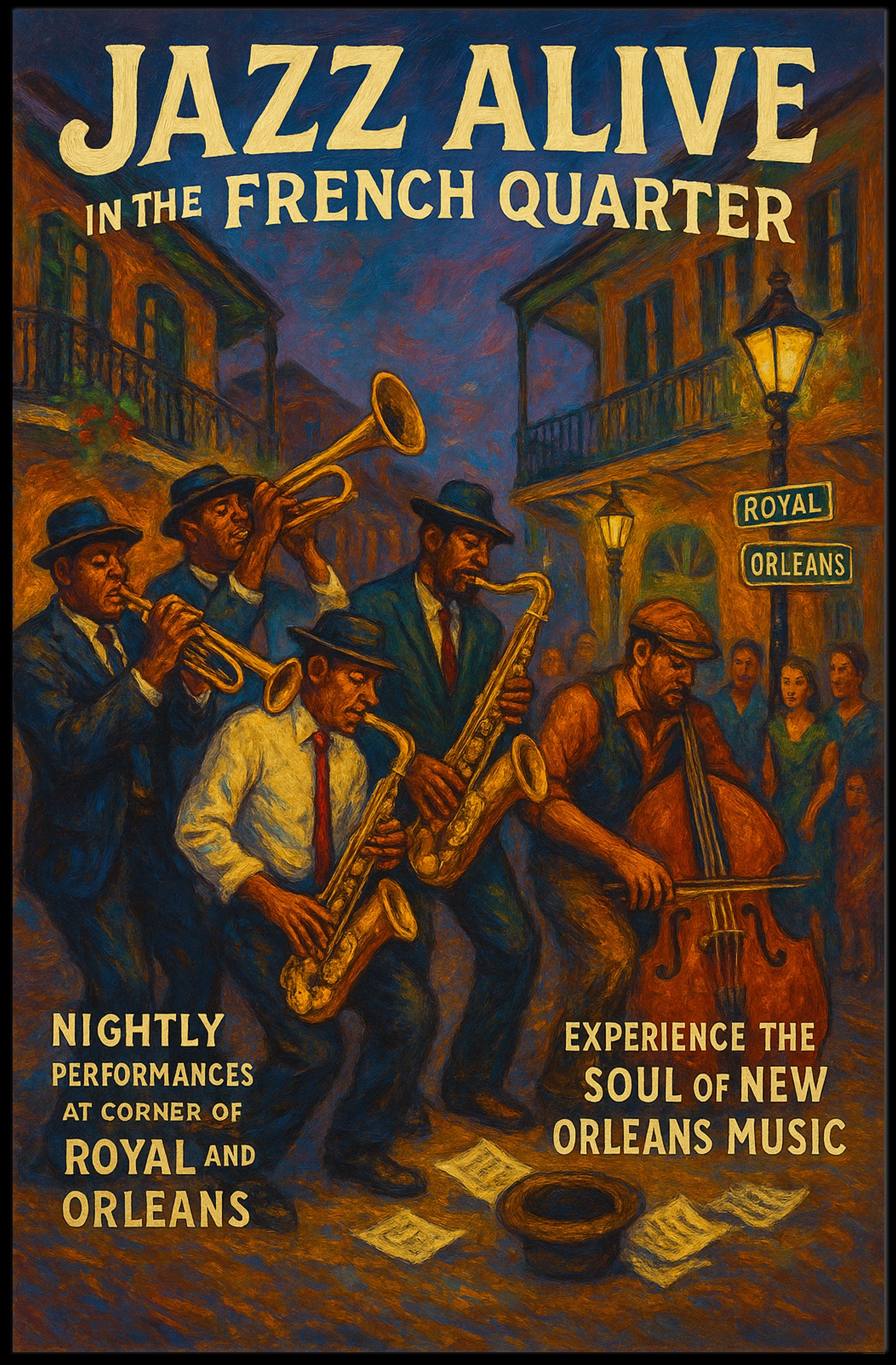 Jazz Performance in New Orleans Music or Concert Poster