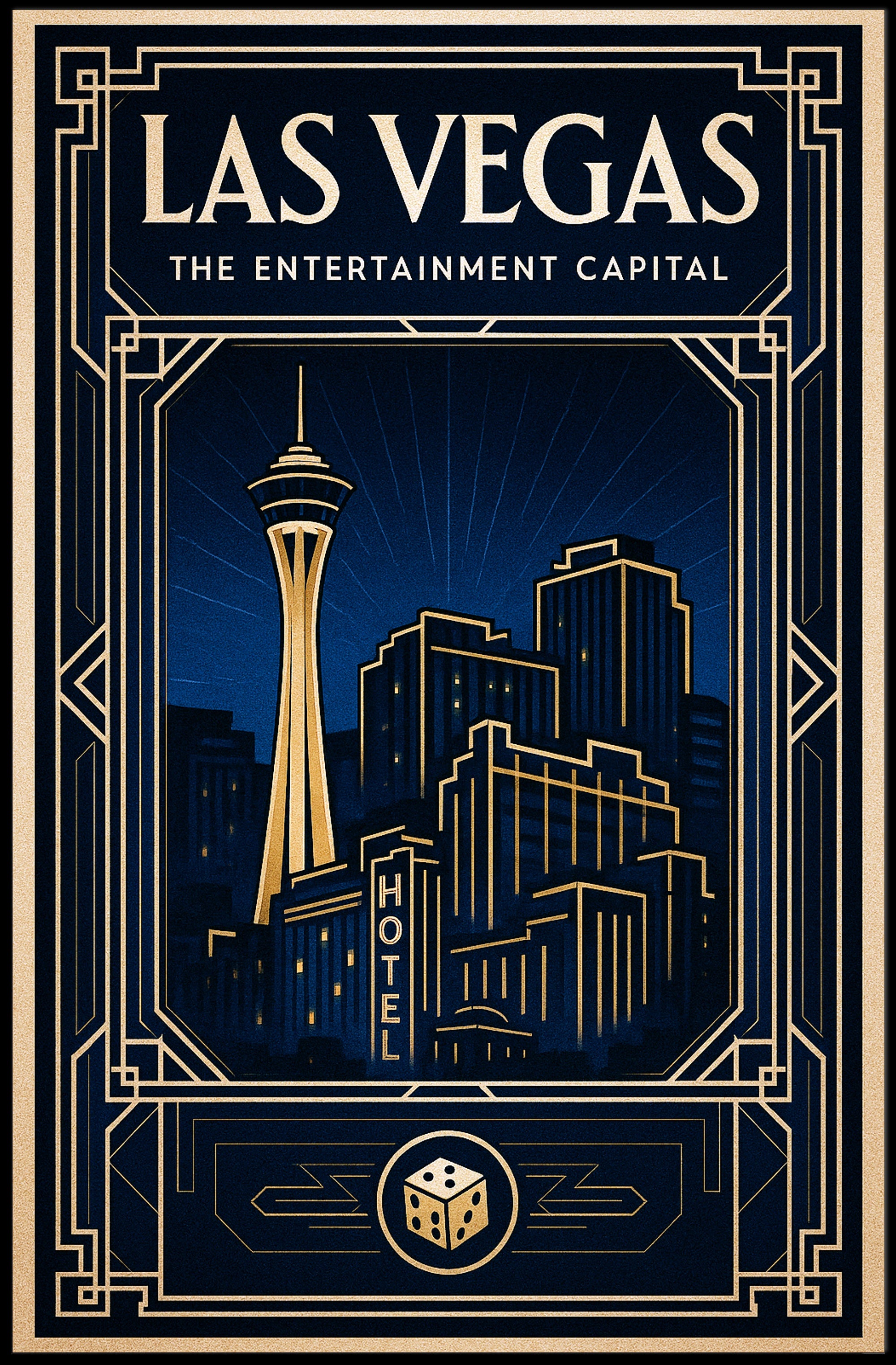 Las Vegas The Entertainment Capital Poster PosterGoat
