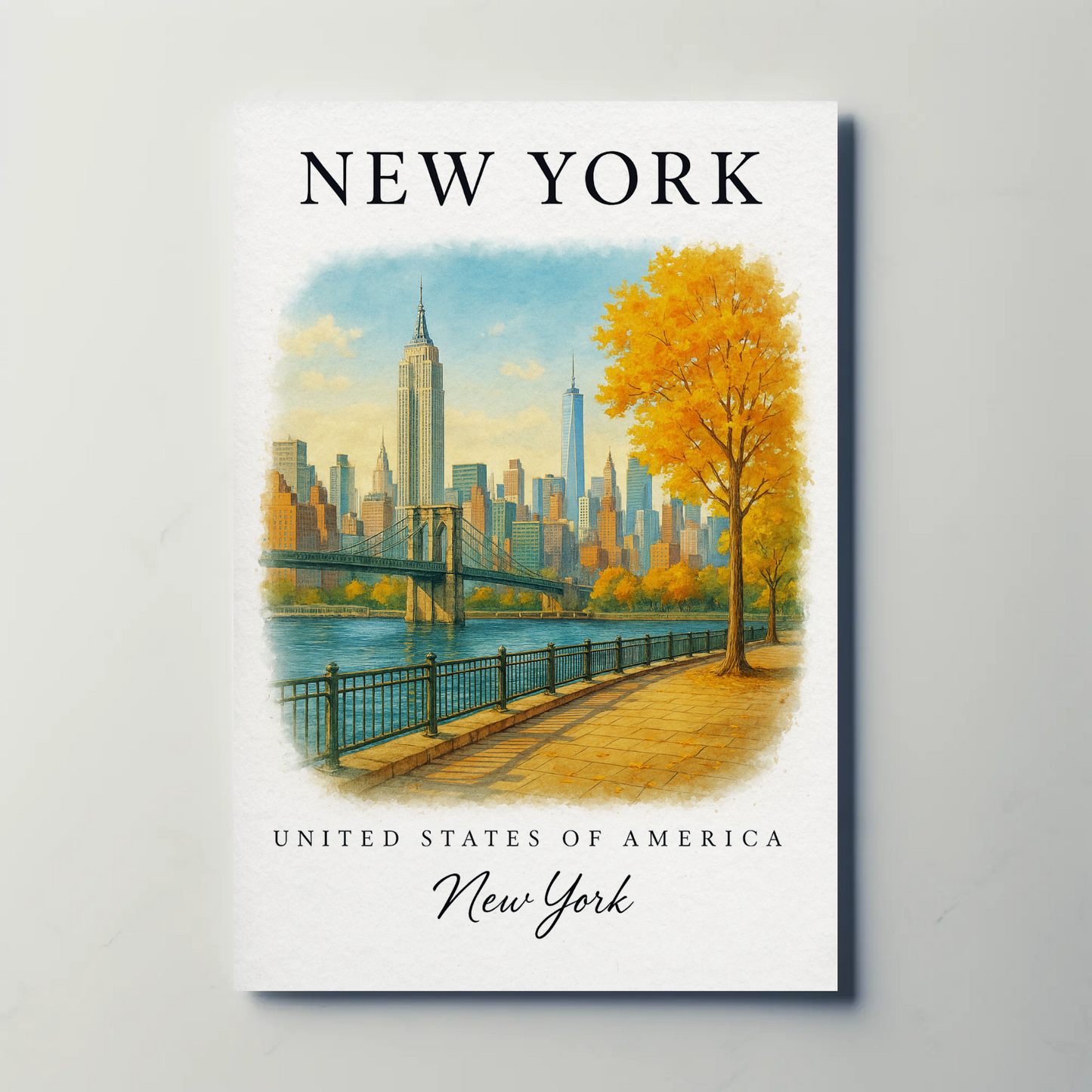 New York, New York Signature Series Vintage Travel Poster