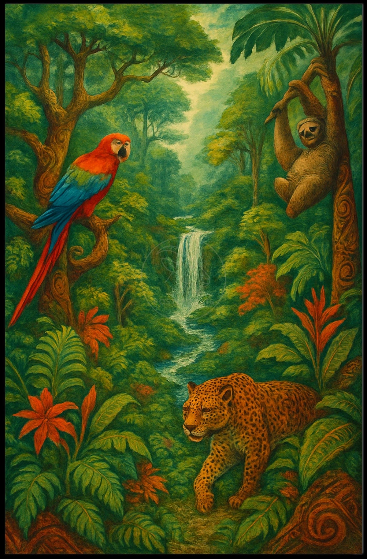 Lush Amazon Rainforest Wildlife Celebration Animal Poster