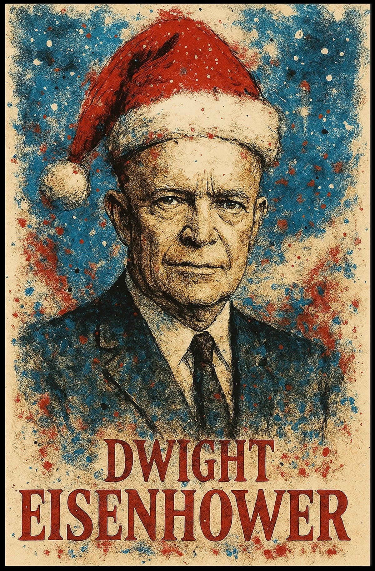 Dwight D. Eisenhower 34th President of the United States Christmas SeriesPoster