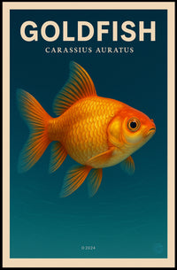 Goldfish Carassius Auratus Poster PosterGoat