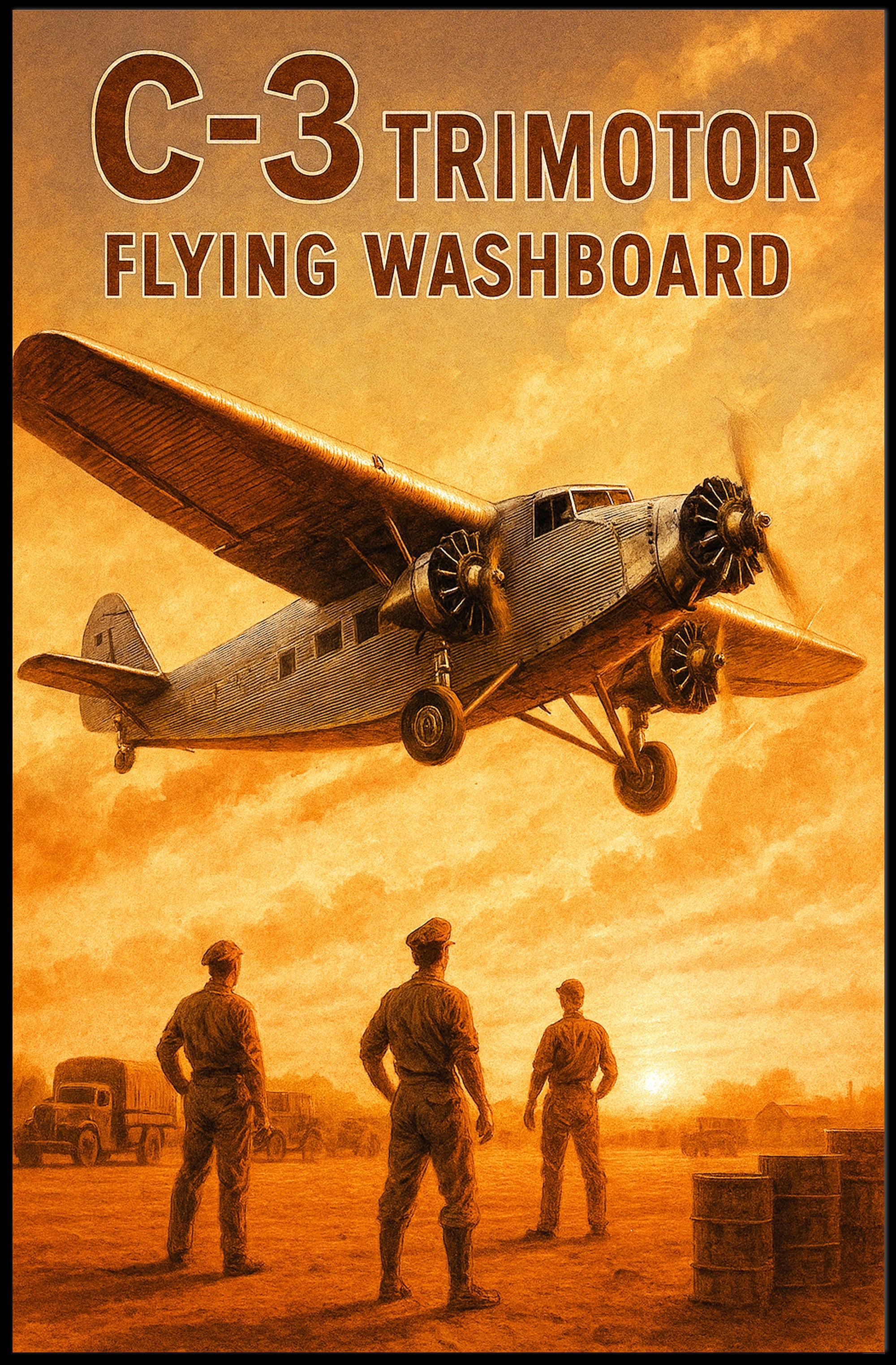 C-3 Trimotor - Flying Washboard Poster PosterGoat