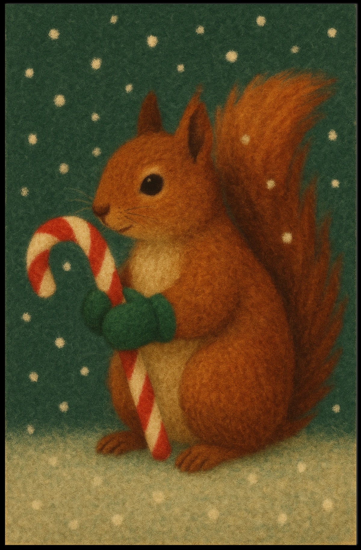 Festive Squirrel Delight Poster