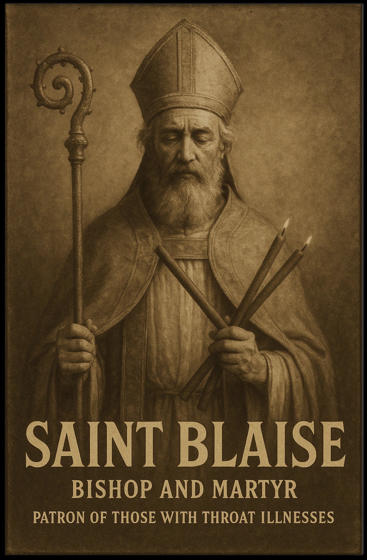 Saint Blaise Bishop And Martyr Poster