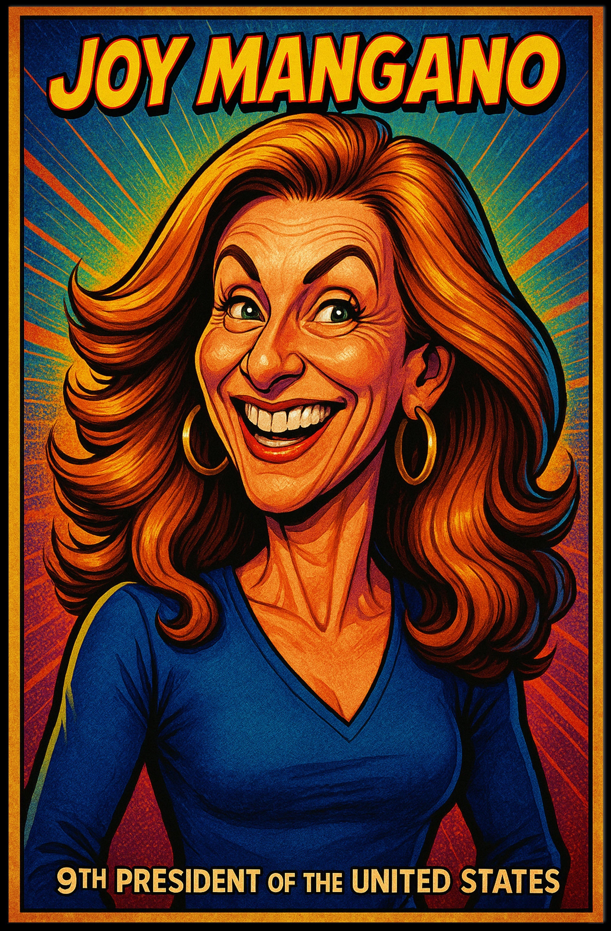 Playful Caricature of America's First Female President Poster