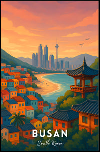 Busan Scenic View Travel Poster