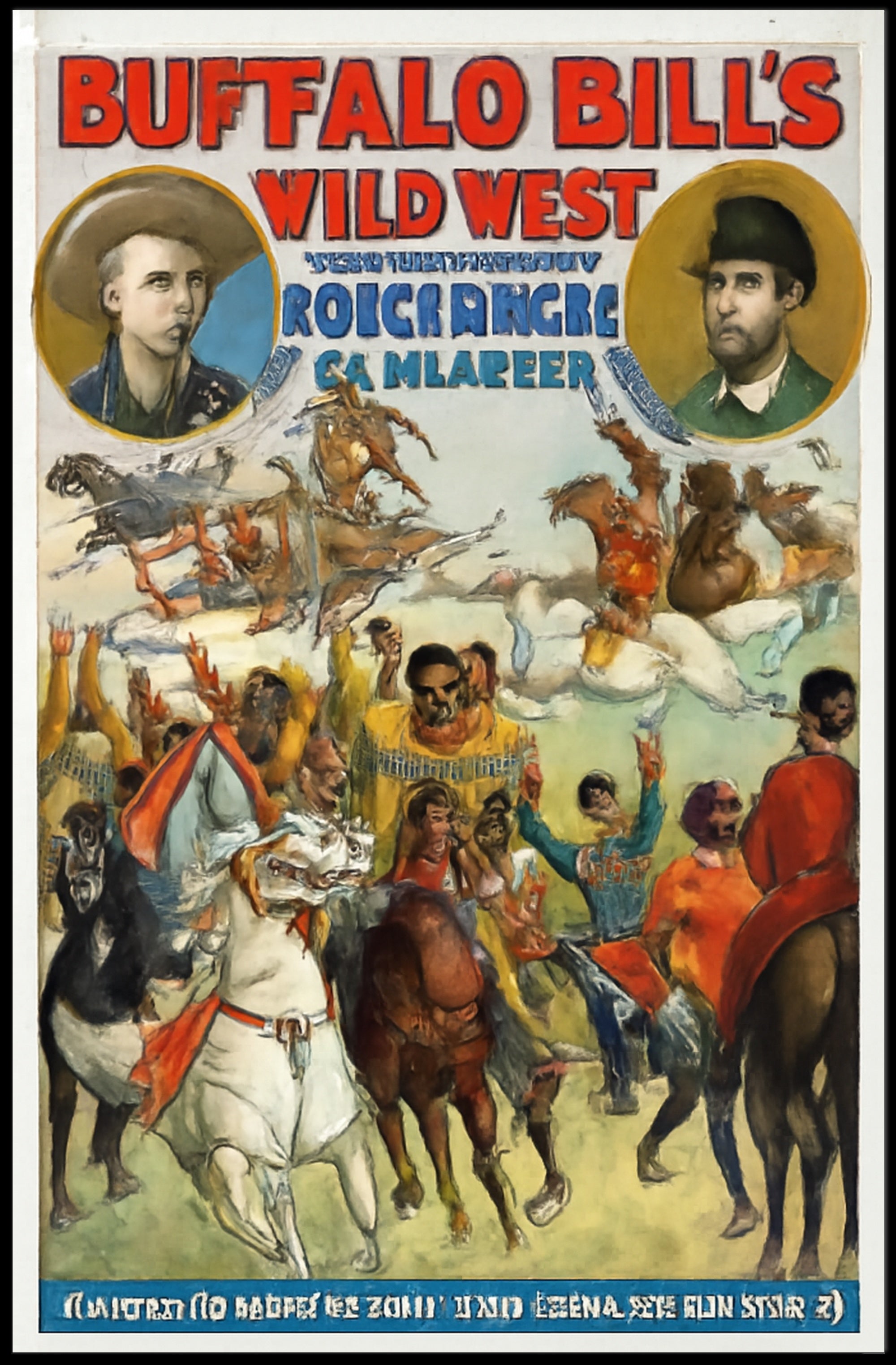 Buffalo Bill's Wild West Vintage Heritage Poster Print PosterGoat