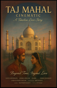 Taj Mahal Cinematic A Timeless Love Story Poster PosterGoat