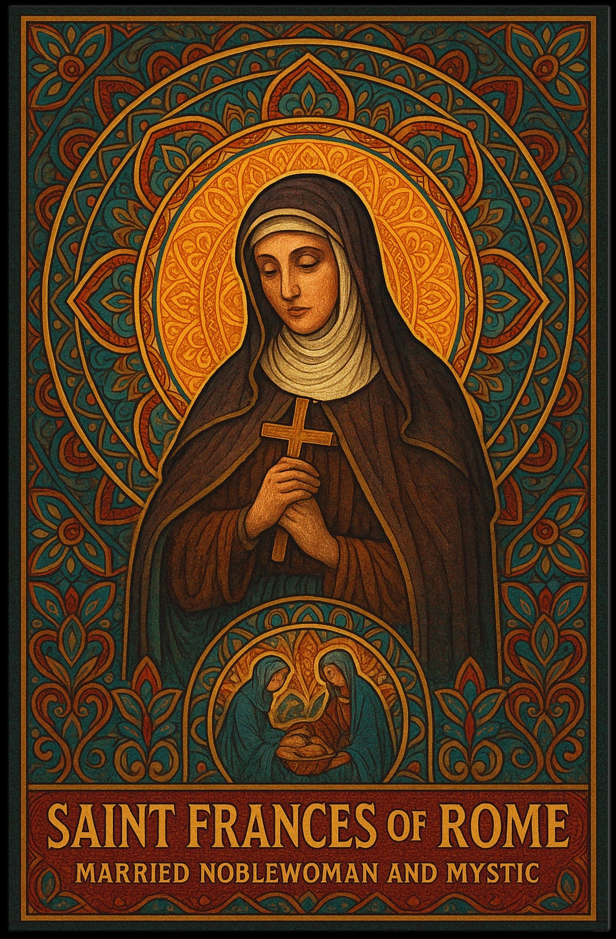 Saint Frances Of Rome Poster