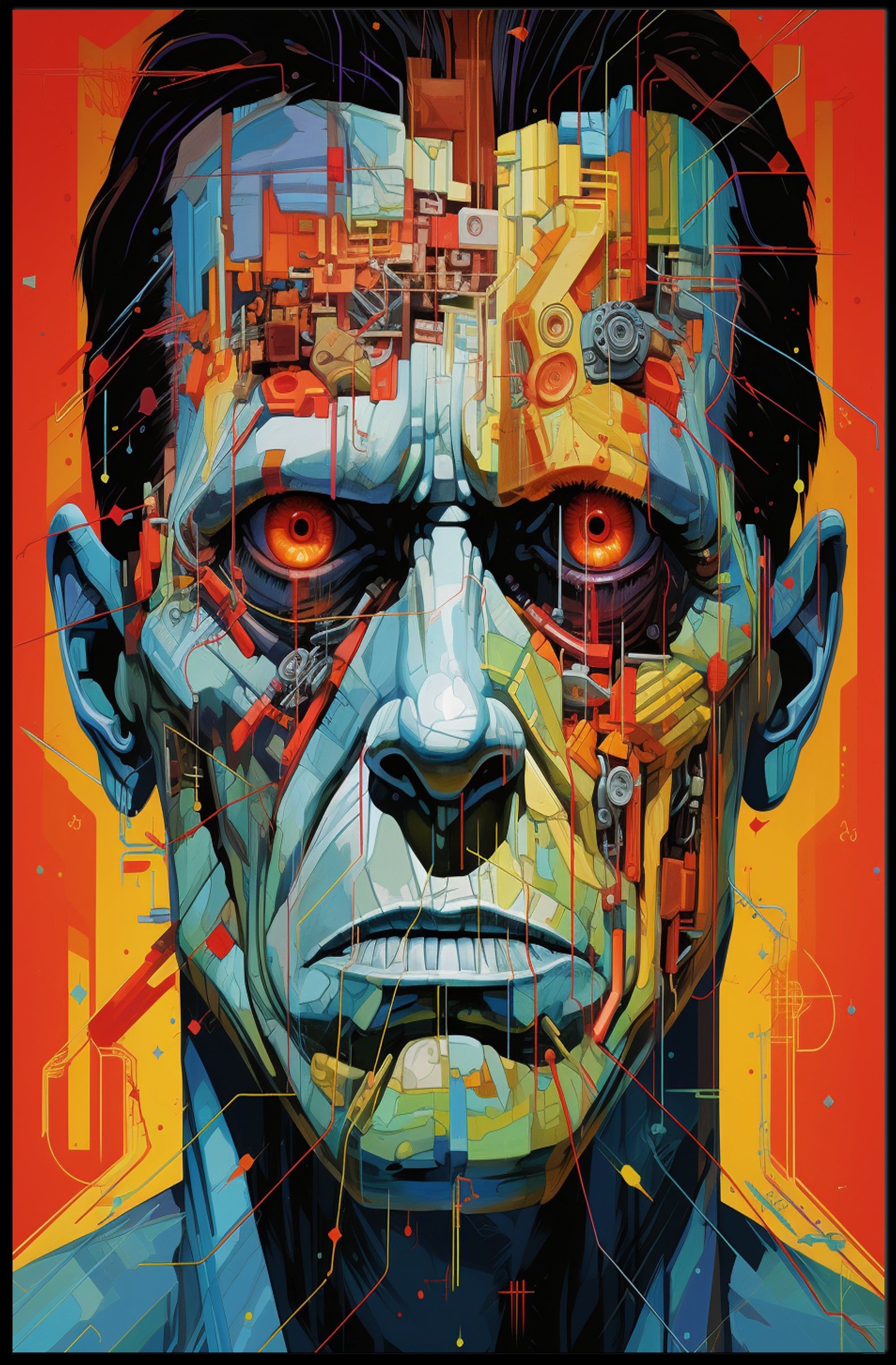 Cybernetic Portrait Poster PosterGoat