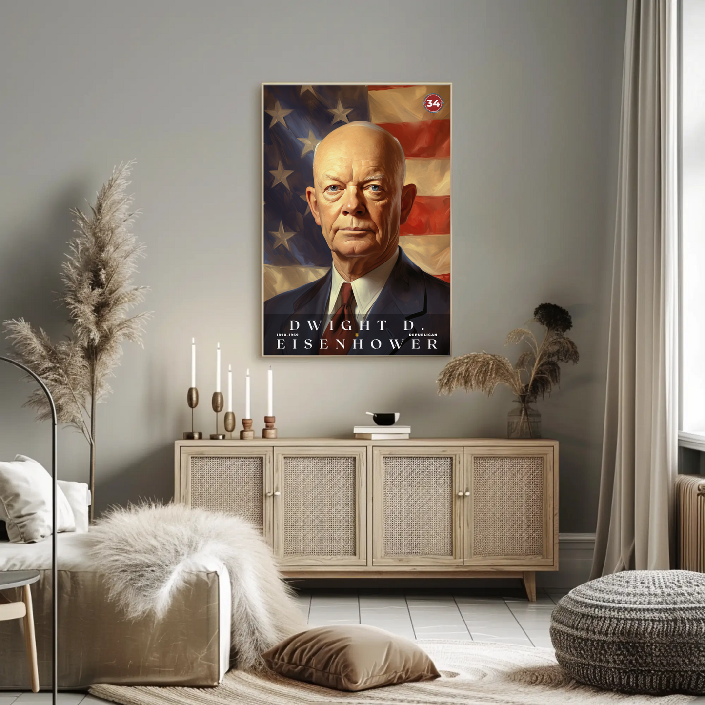 Dwight Eisenhower 34th President Of The United States Portrait