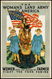 Women Empowerment in Agriculture: WWI Era Propaganda Poster