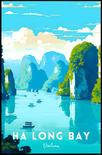 Ha Long Bay Seascape Exploration Travel Poster