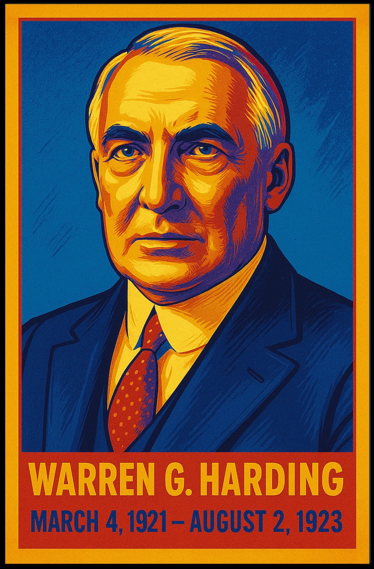 Warren G. Harding Presidential Term Poster