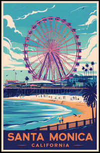 Santa Monica Beach Poster
