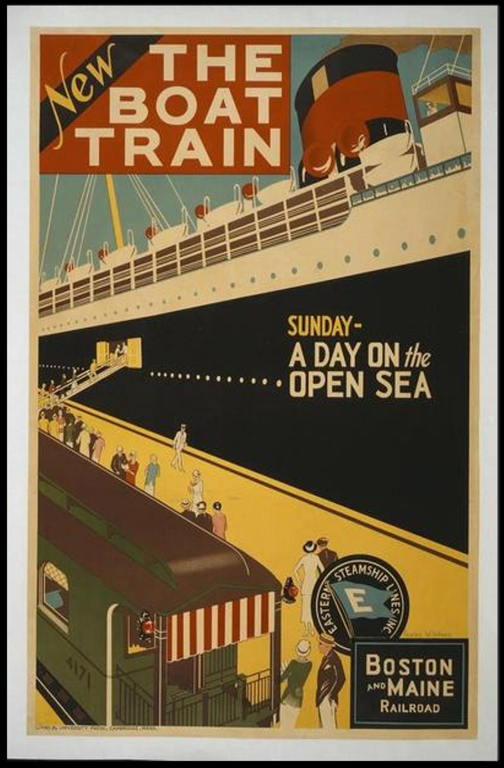 New Boat Train Adventure Poster PosterGoat