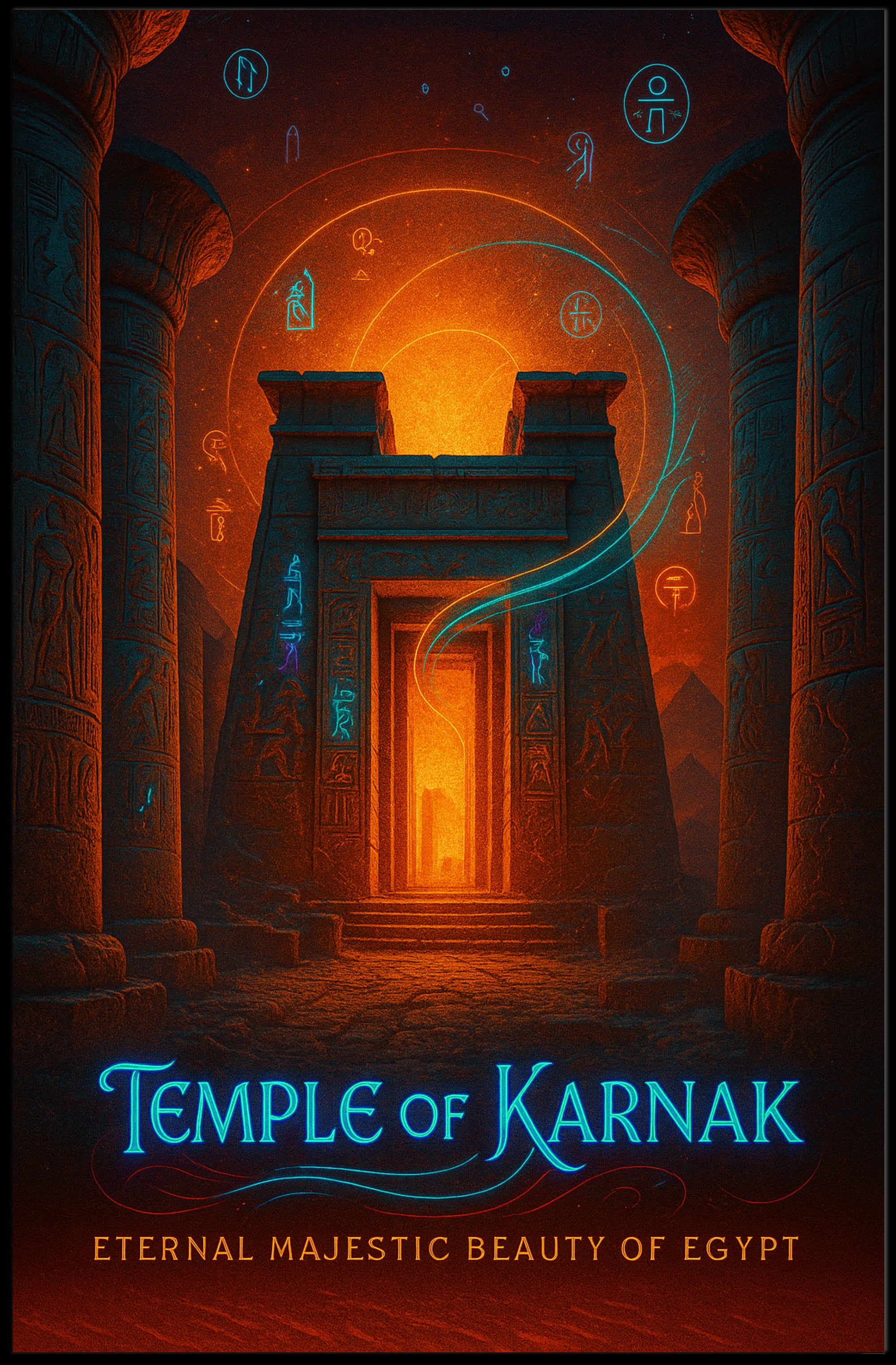 Majestic Temple of Karnak Cultural or Heritage Poster