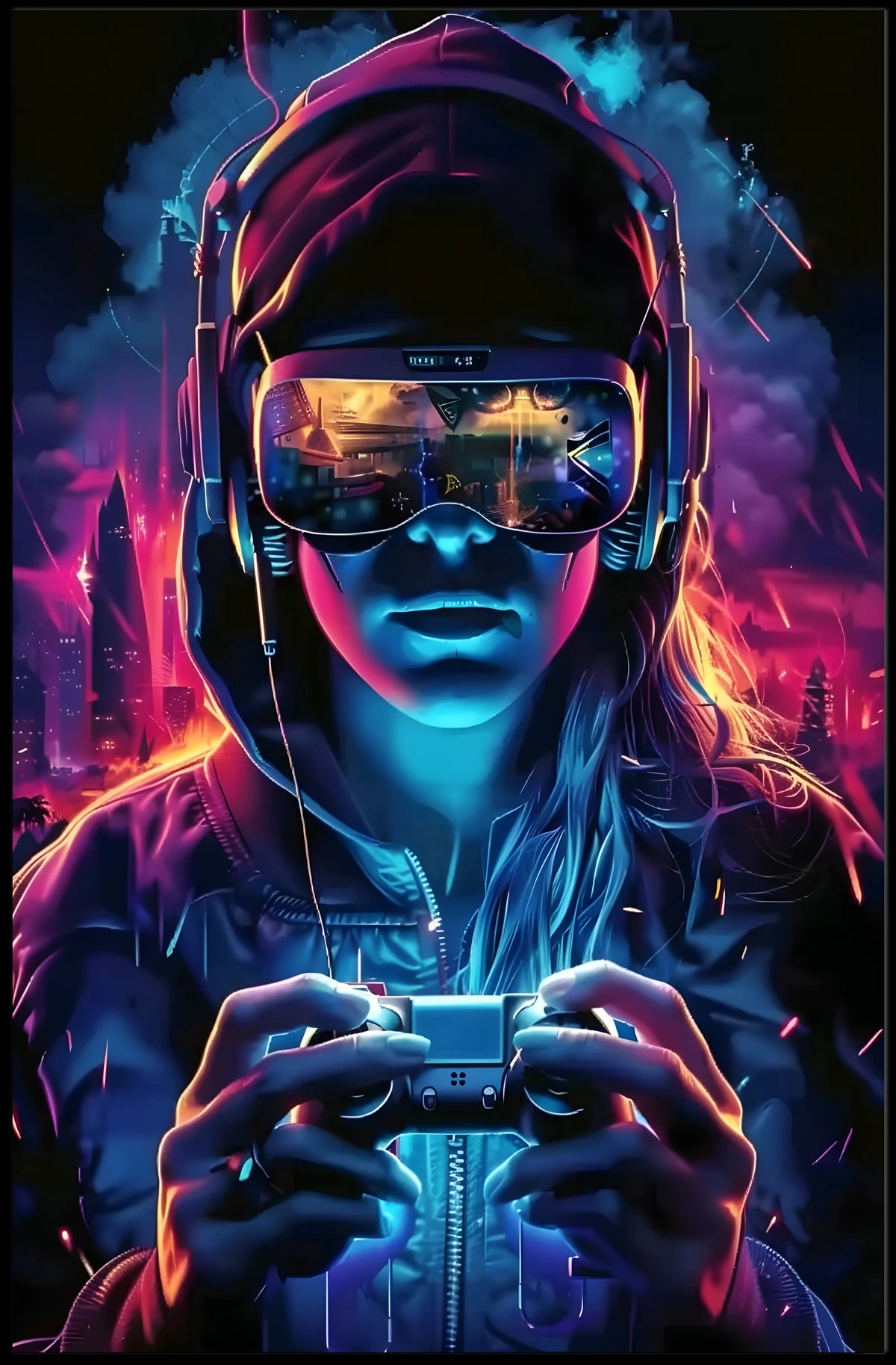 Virtual Reality Gamer Poster
