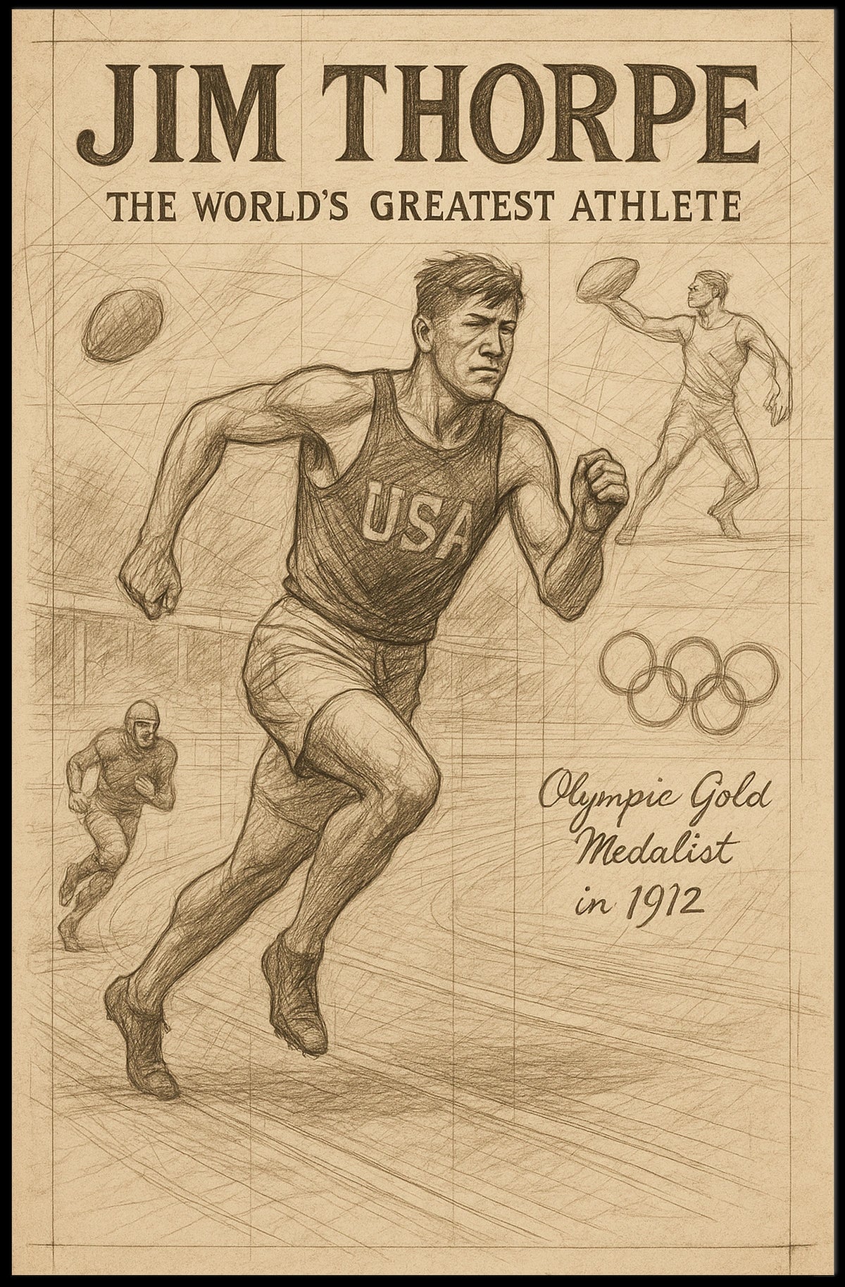 Jim Thorpe Celebrating the Worlds Greatest Athlete Poster