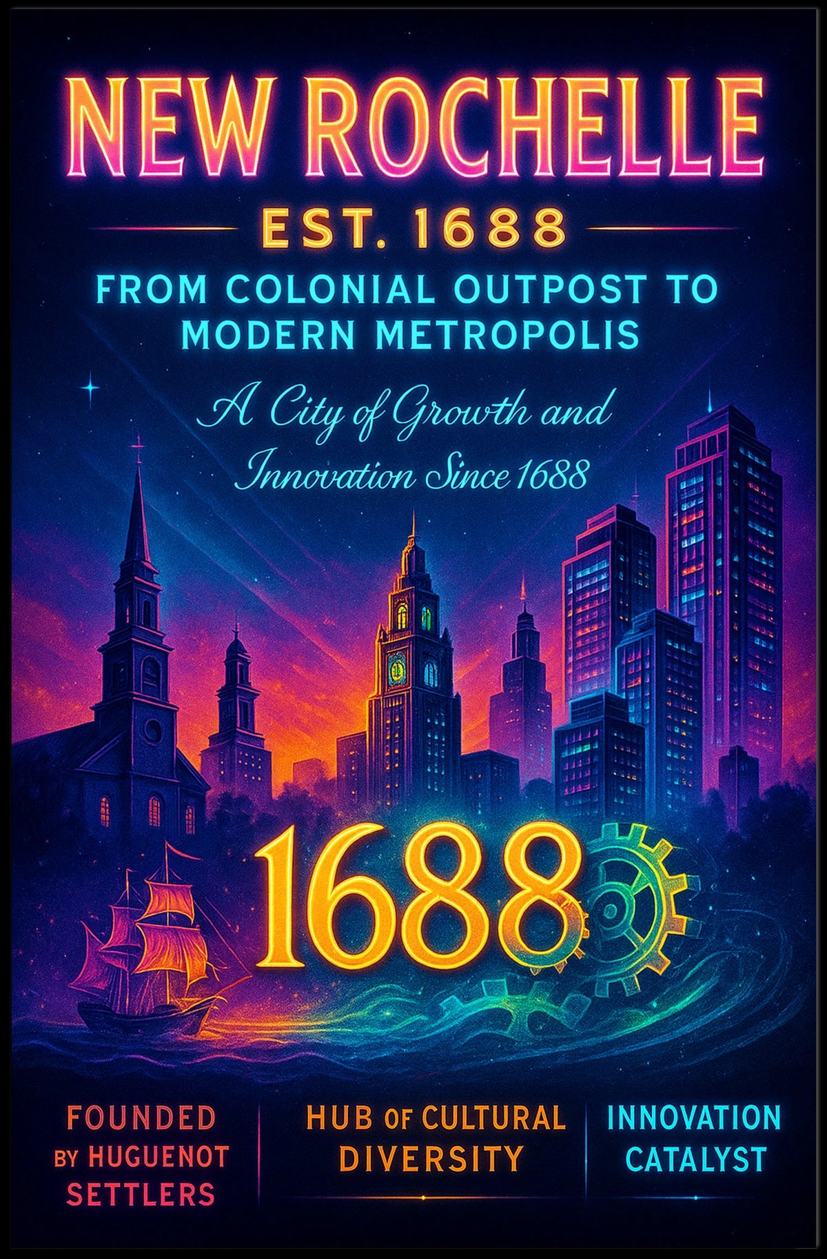 New Rochelle From Colonial Outpost to Modern Metropolis Poster