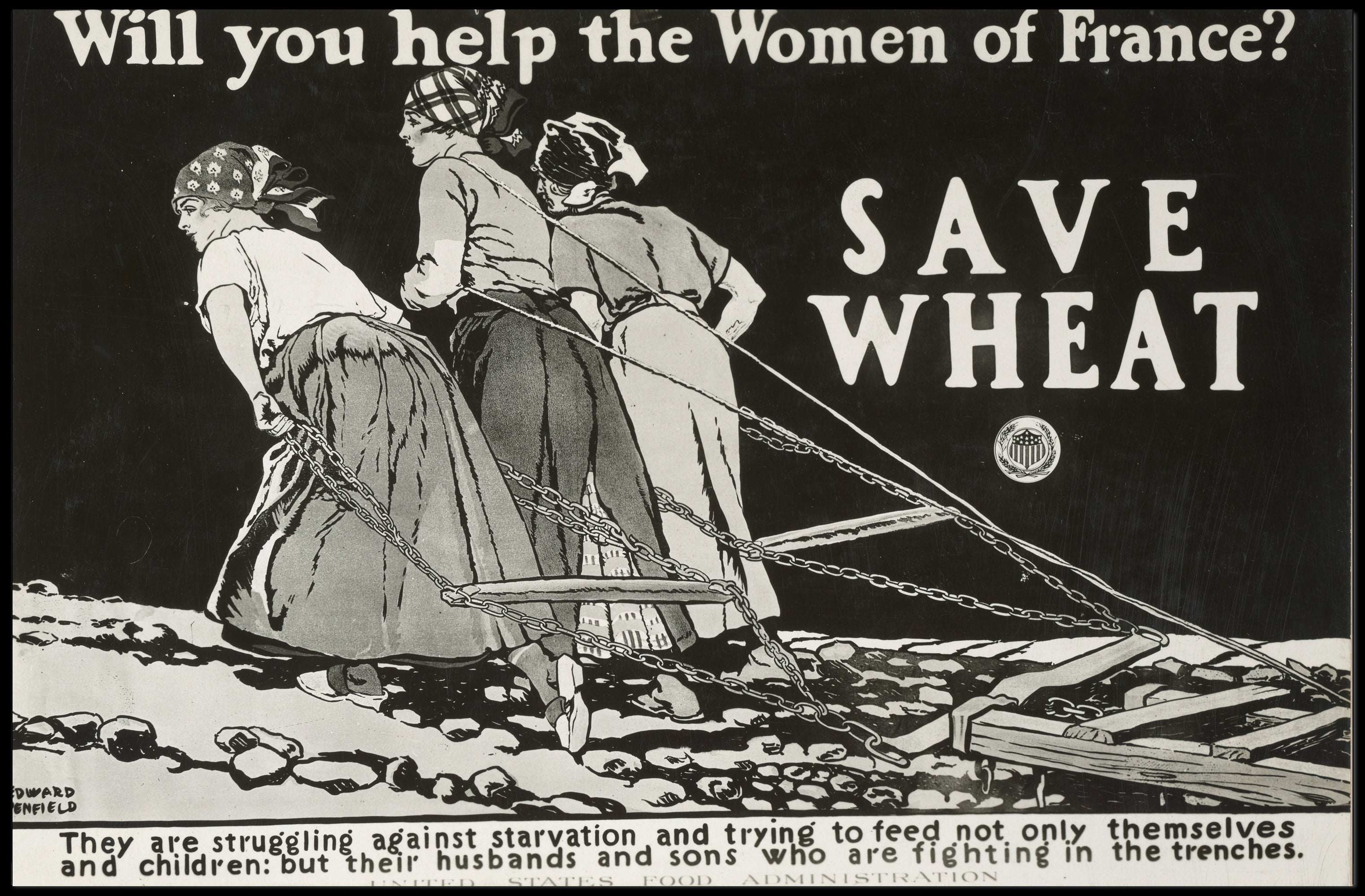 Women of France Vintage Patriotic Propaganda Poster PosterGoat