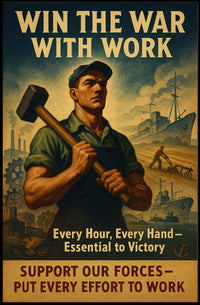 Win the War with Work Poster