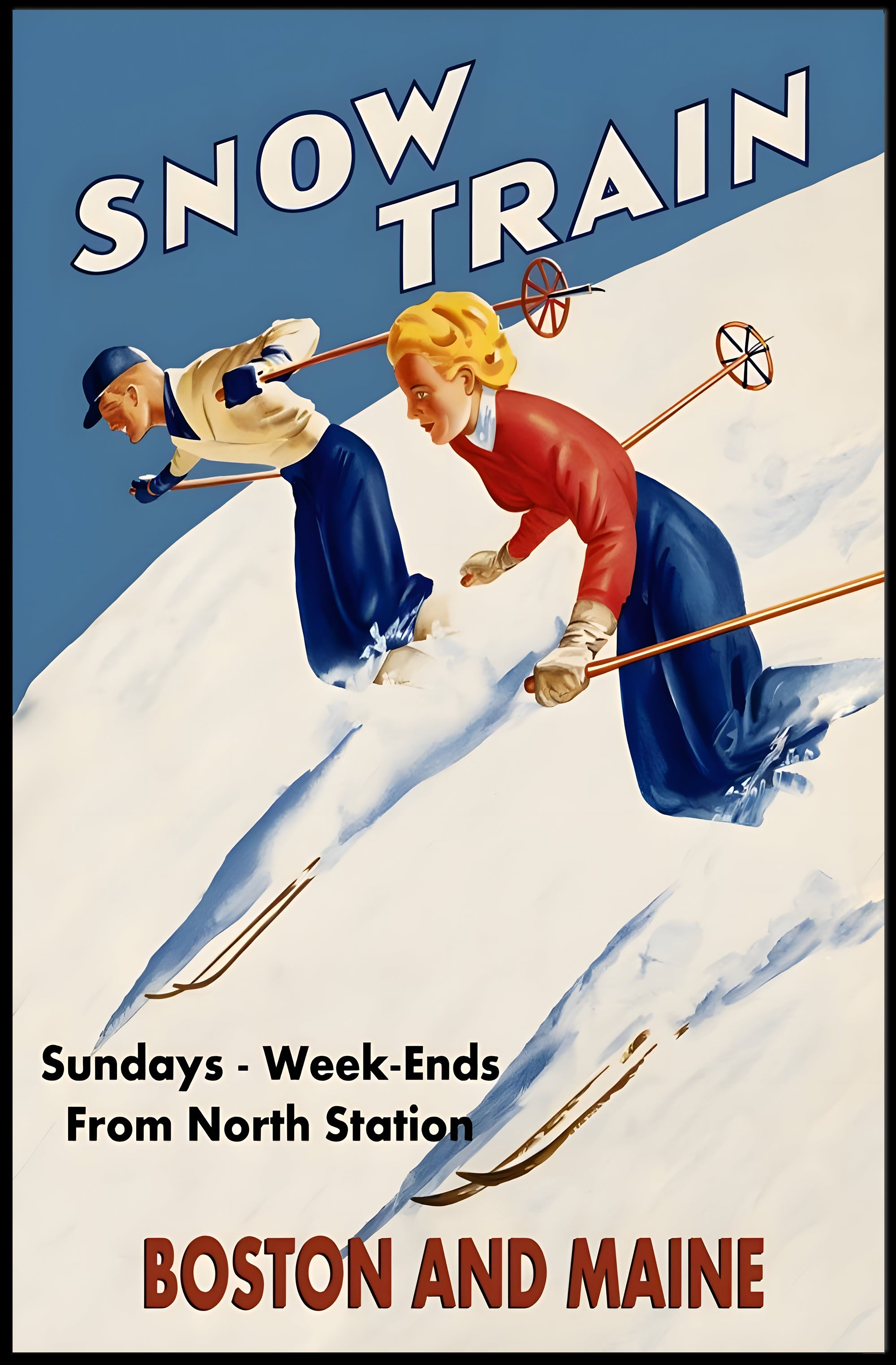 Snow Train Adventure Poster PosterGoat