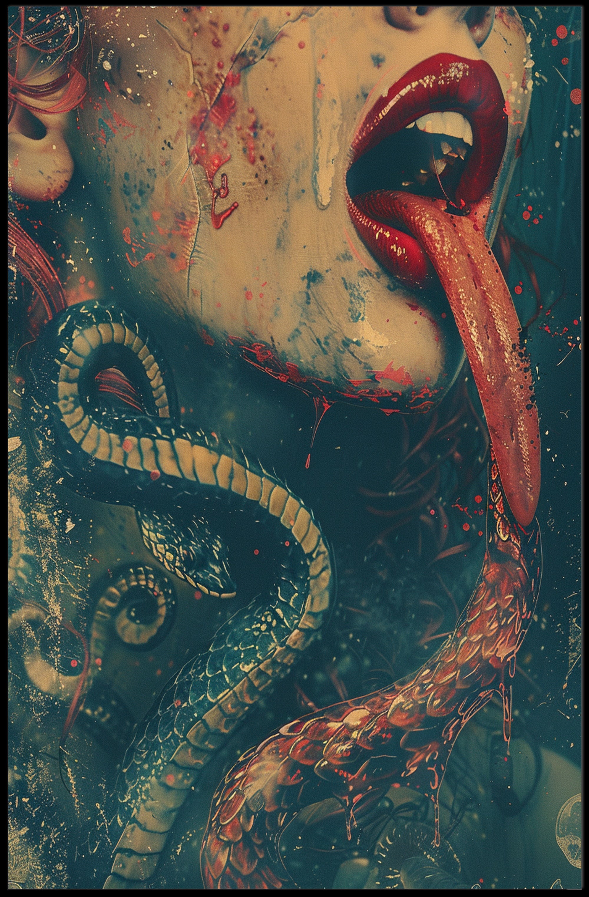 Serpentine Allure Art Poster for Home Decor PosterGoat