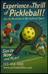 Experience the Thrill of Pickleball Poster