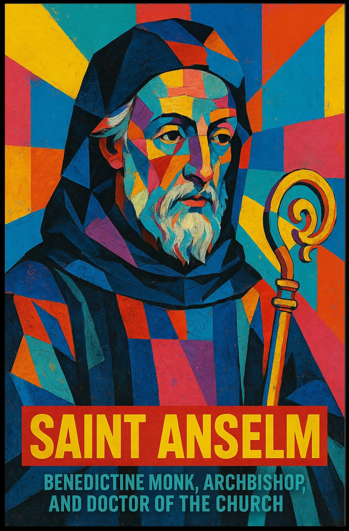 Saint Anselm Benedictine Monk And Poster