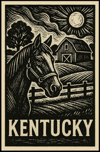 Kentucky Horse And Barn Poster