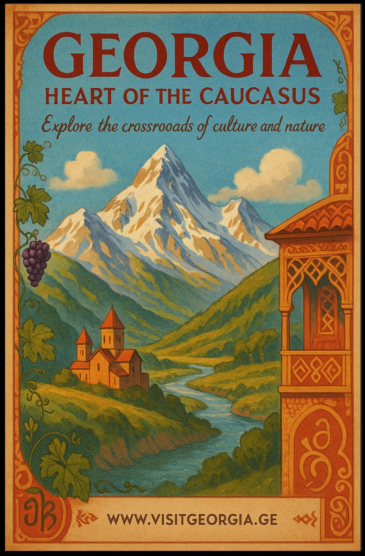 Georgia Heart Of The Caucasus Poster