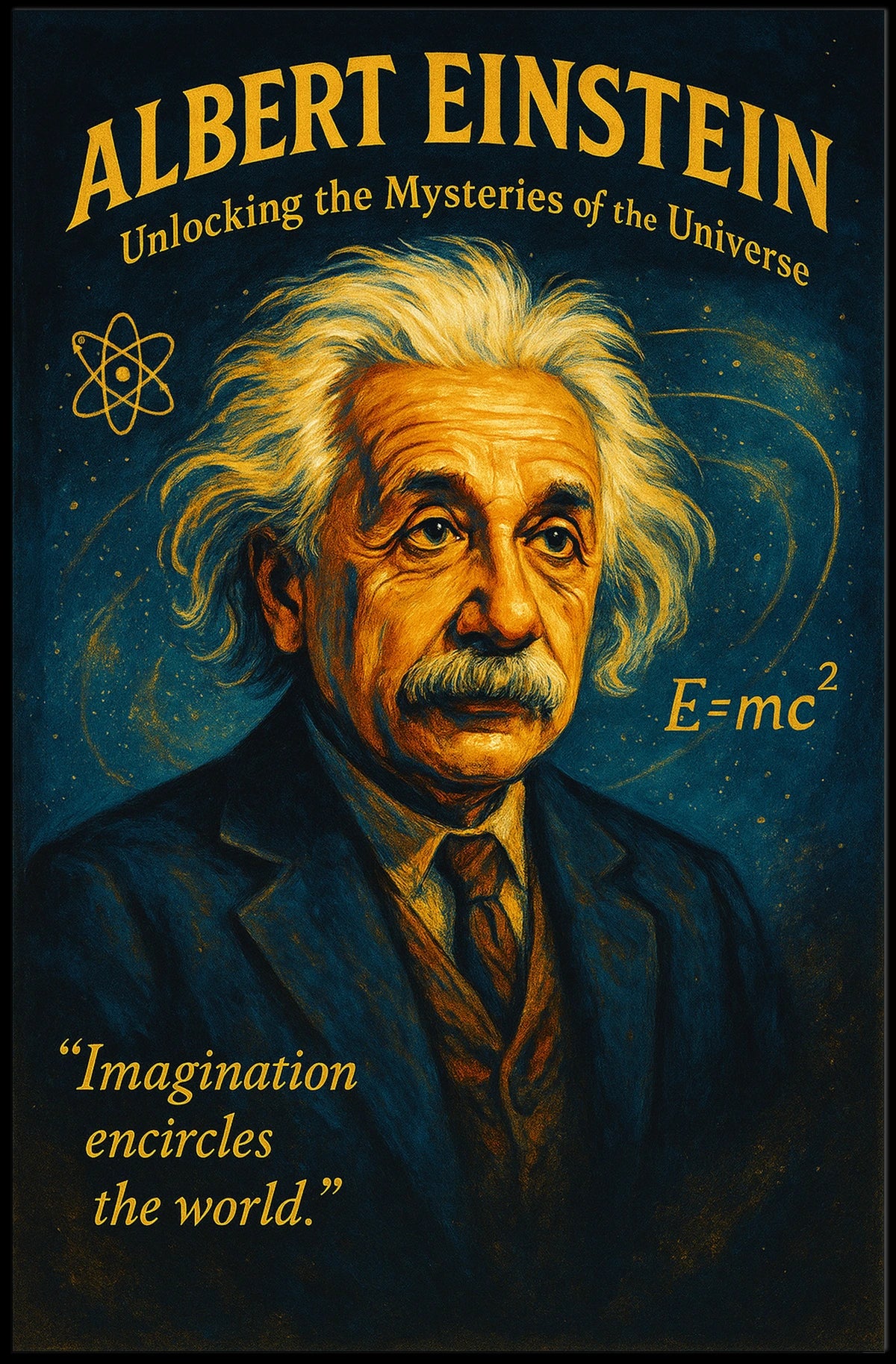 Albert Einstein Inspirational Scientific Exploration Poster