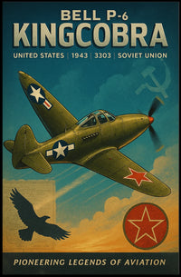Bell P-6 Kingcobra Aviation Legends Poster
