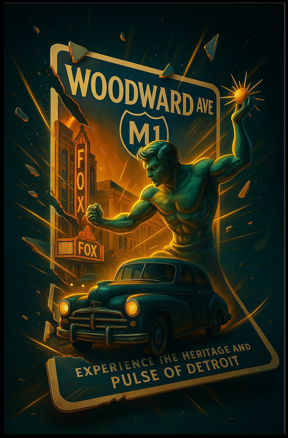 Woodward Avenue Experience Detroit Poster