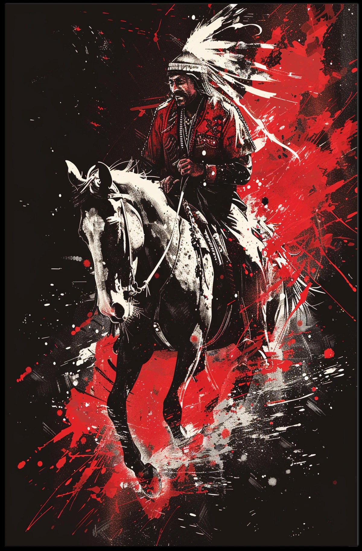 Warrior On Horseback Poster
