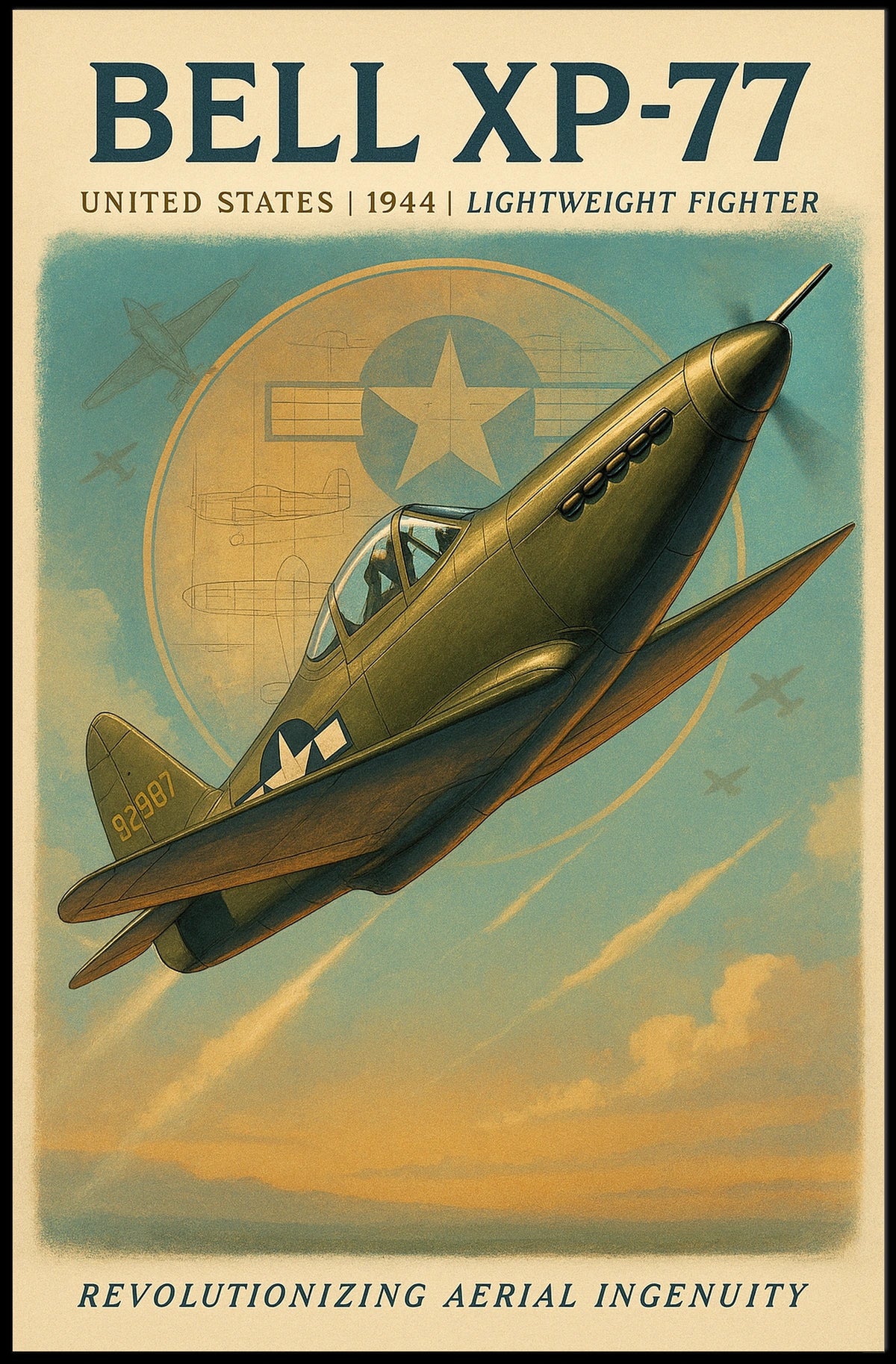 Bell XP-77 Lightweight Fighter Poster