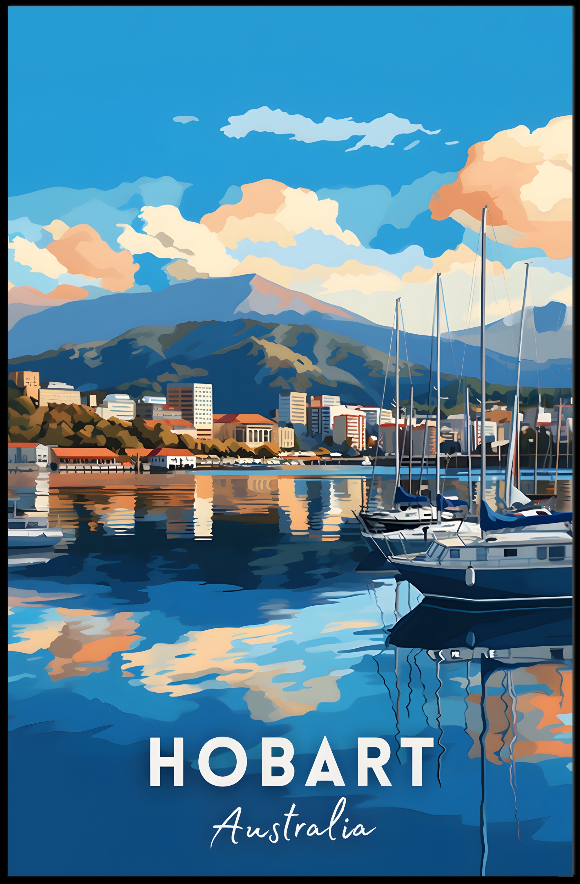 Hobart Scenic Harbor Travel Poster