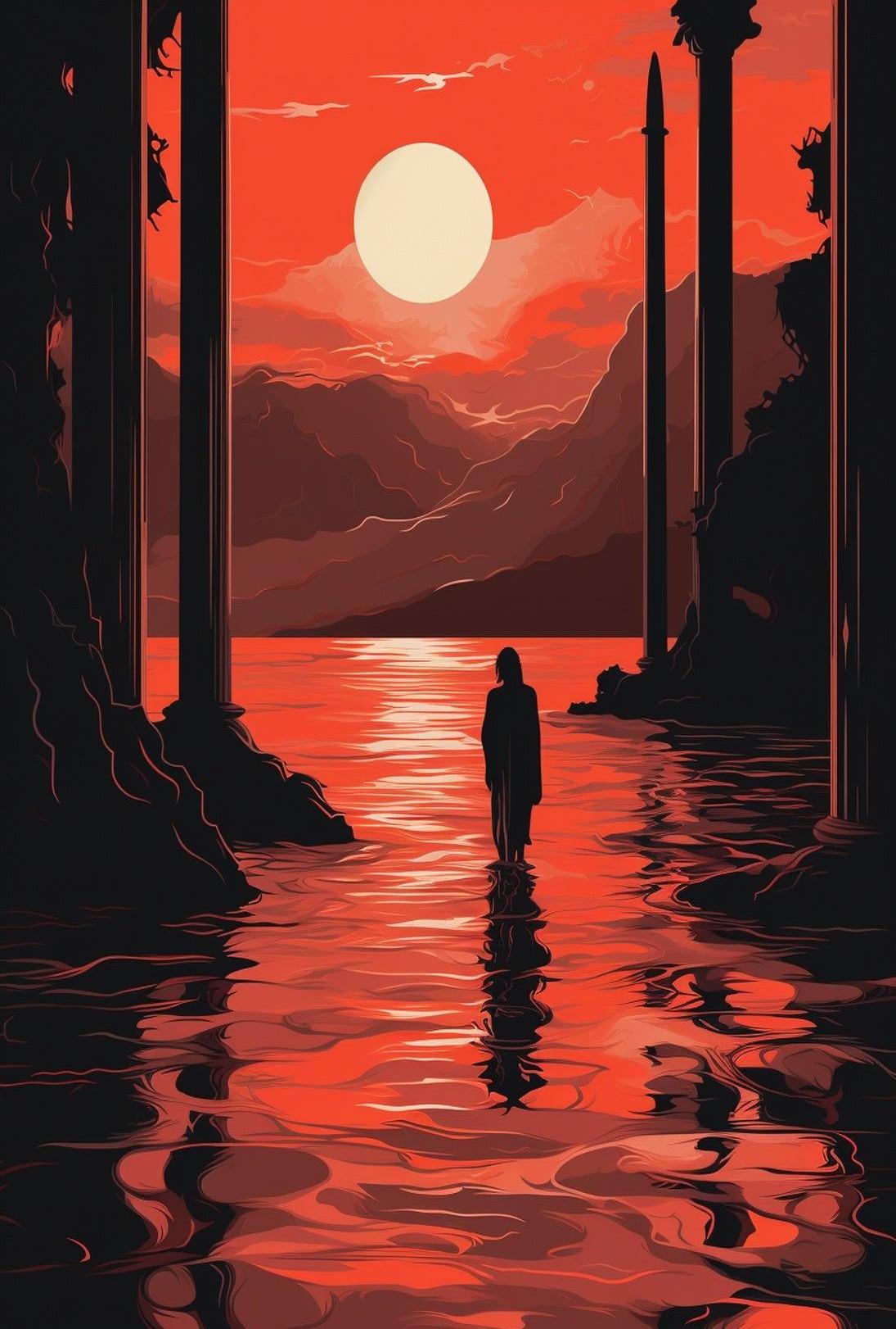 Mysterious Journey Through Ancient Ruins Artistic Poster