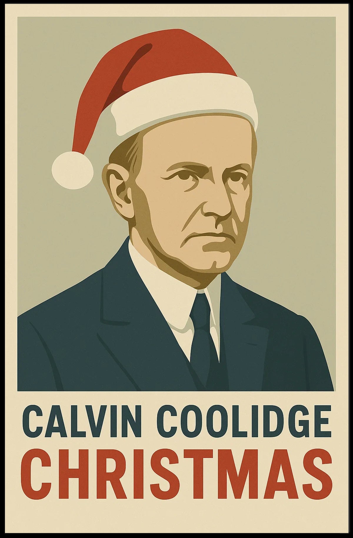 Calvin Coolidge Christmas Poster