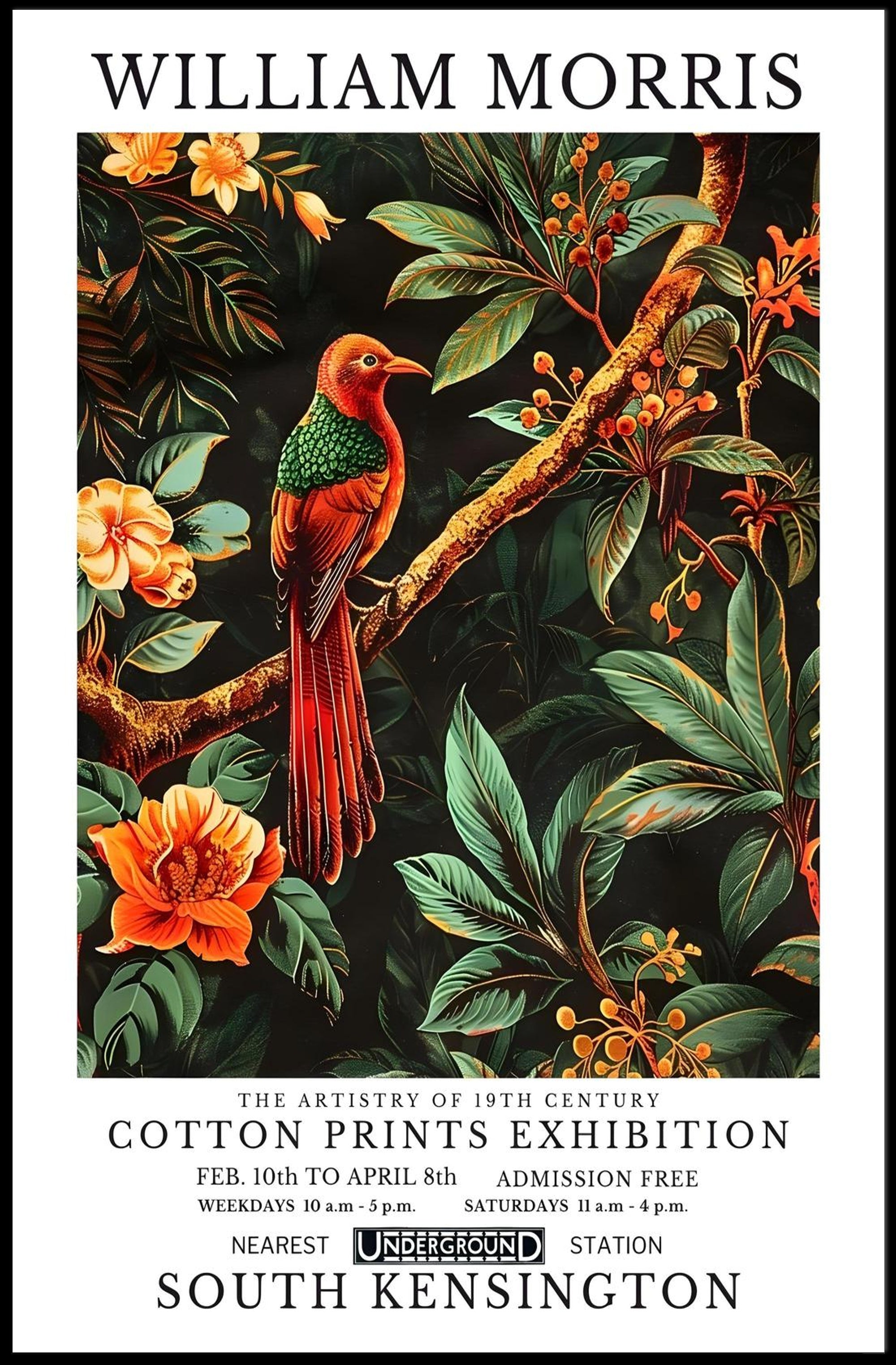 Artistry of 19th Century Cotton Prints Artistic Poster