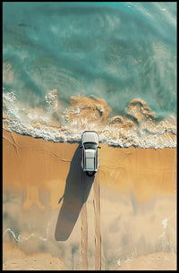 Raven's Solitude: Mystical Cliffside Art Poster PosterGoat