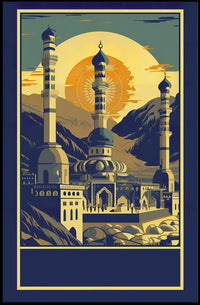 Majestic Mosque at Sunset Poster