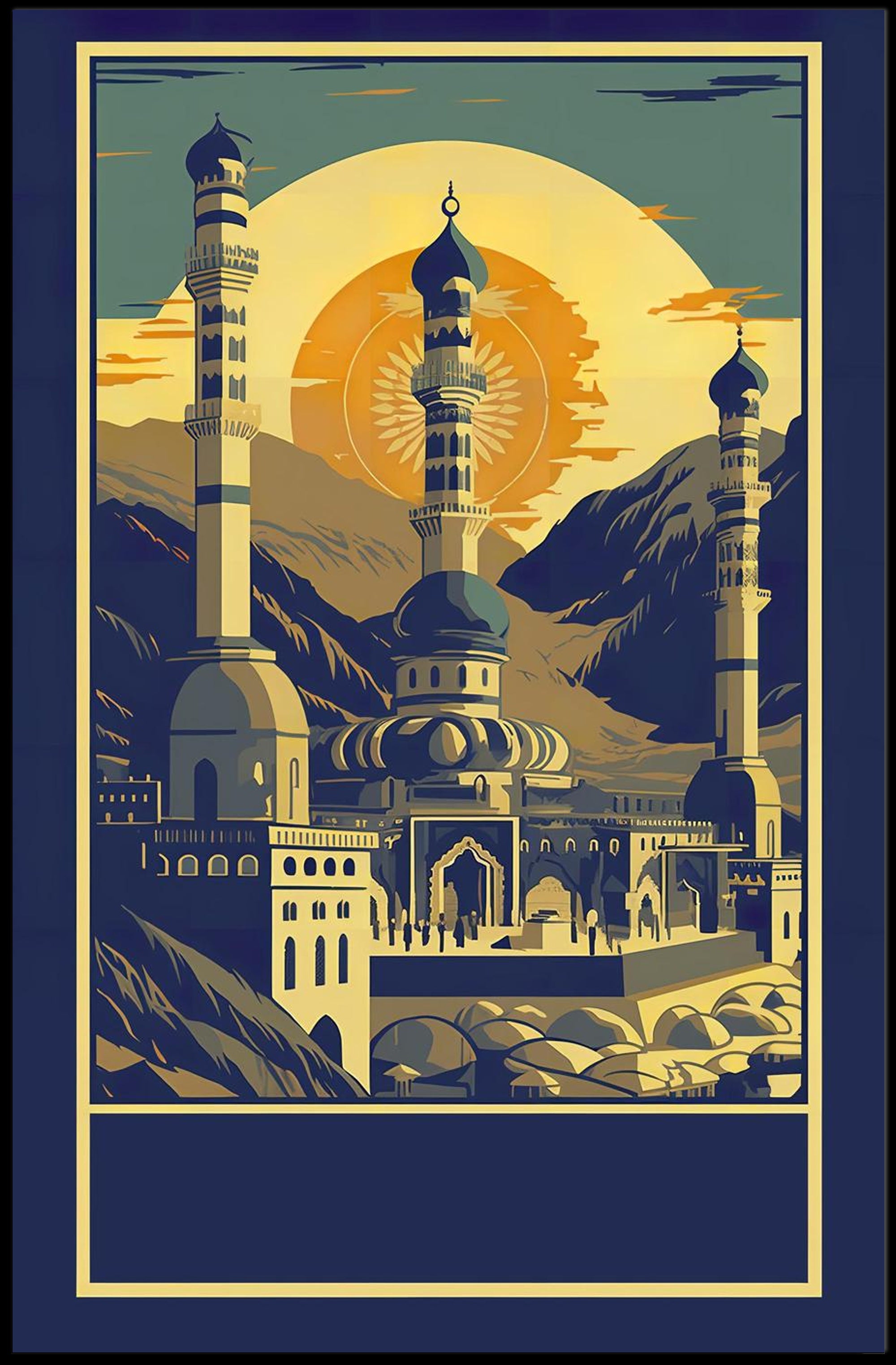 Majestic Mosque at Sunset Poster