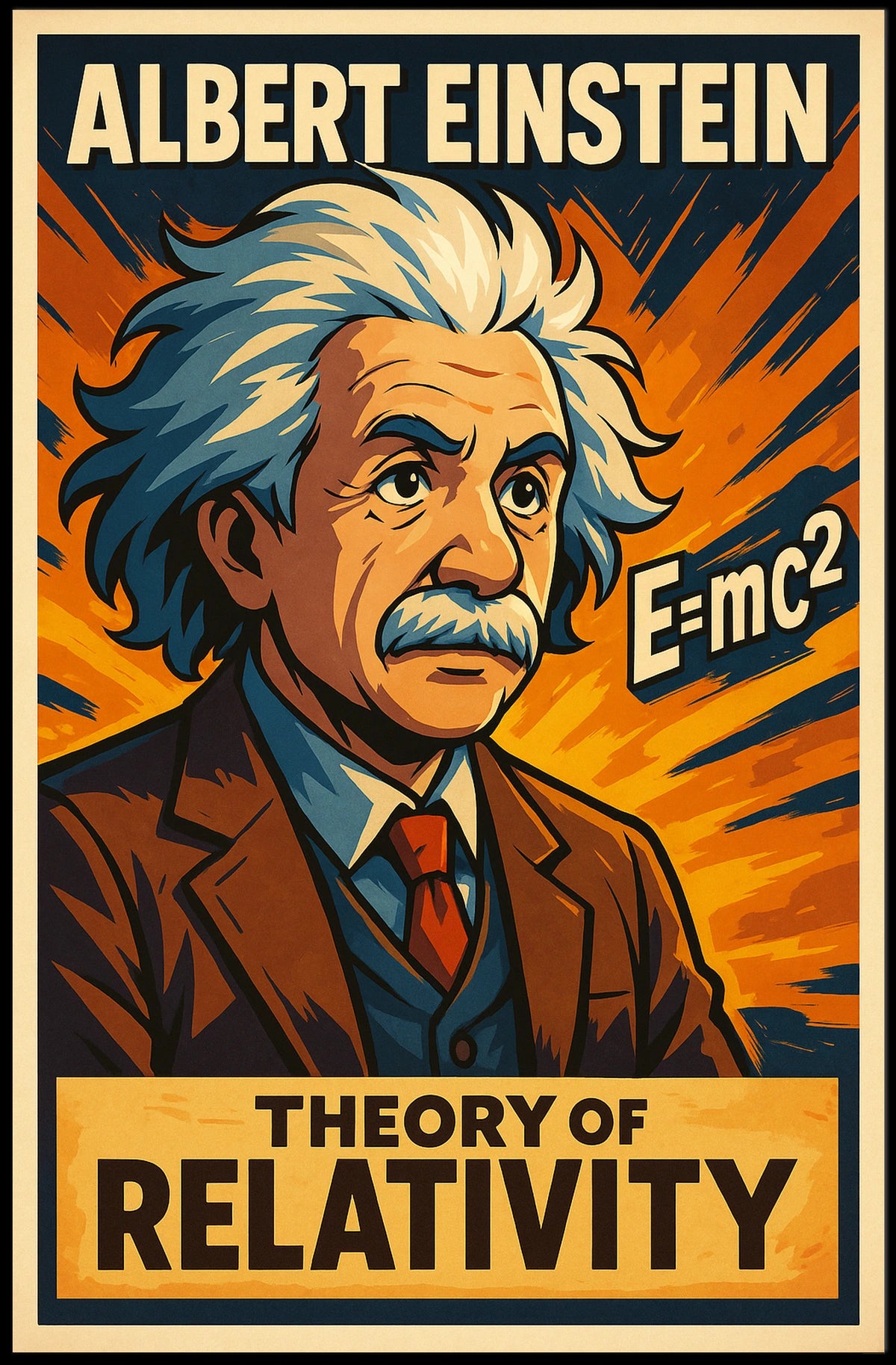 Einstein Relativity Scenic Scholarly Science Poster