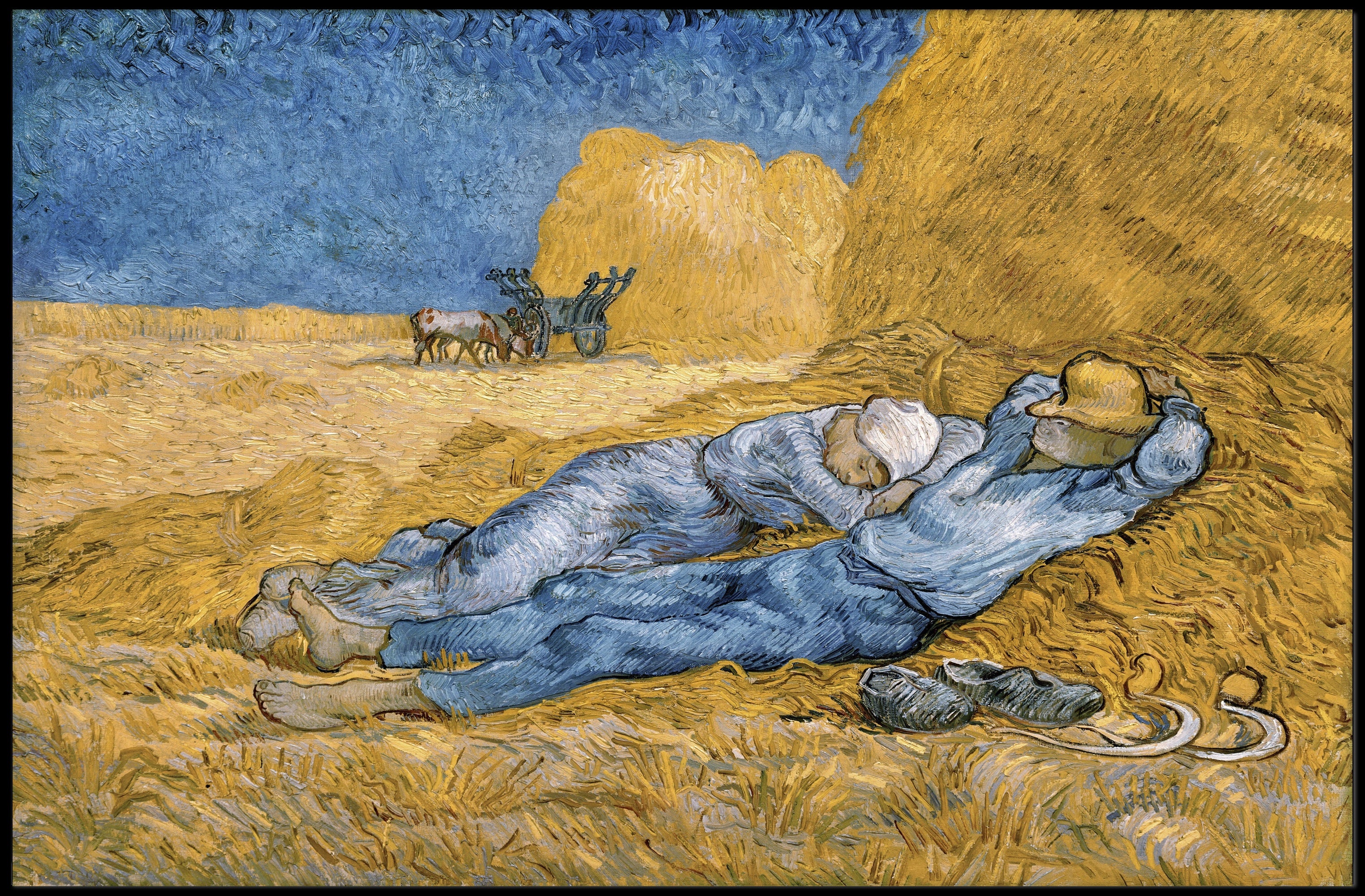 Midday Rest in a Wheat Field Poster