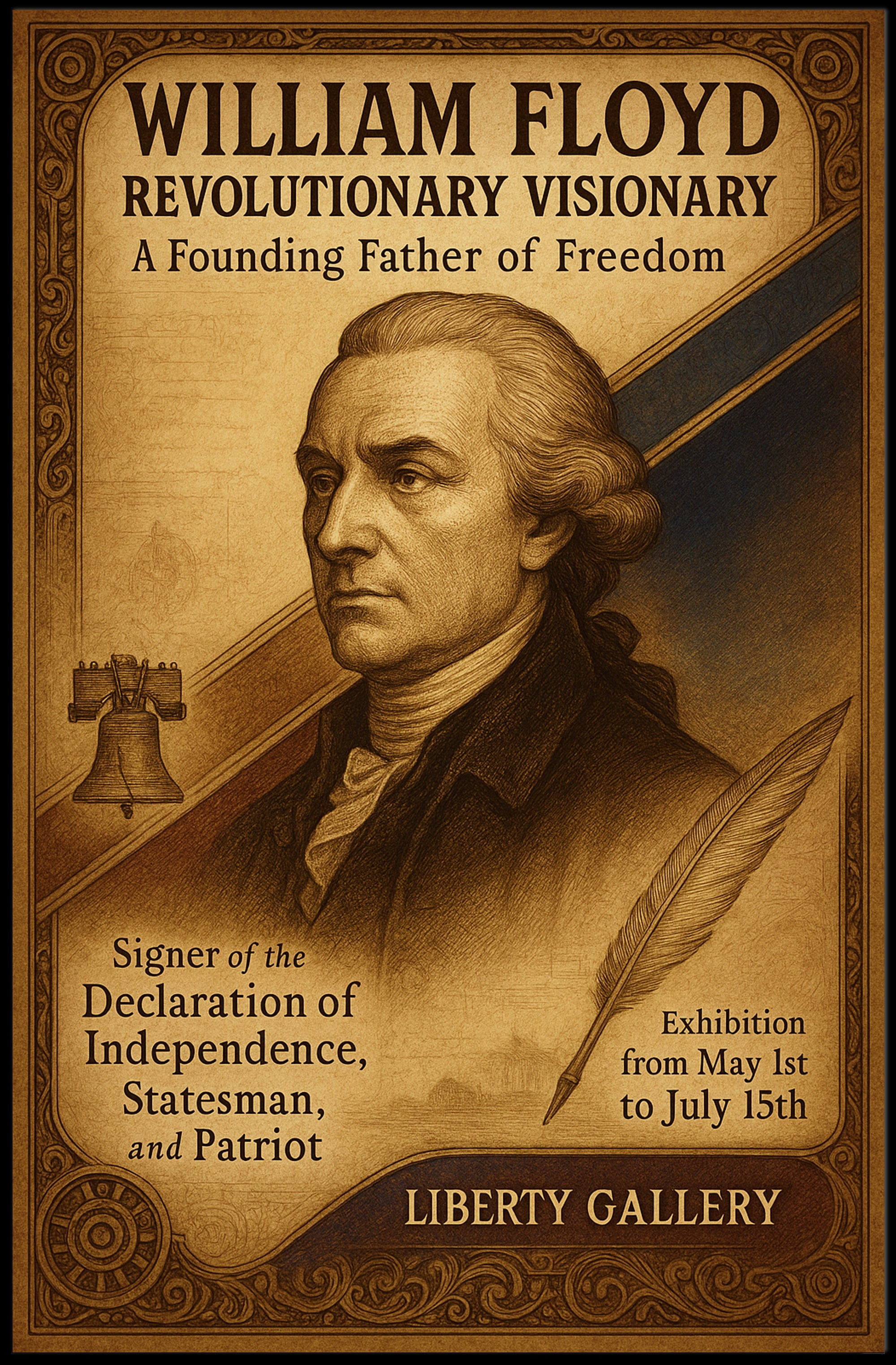 American Independence Historical Figure Vintage Patriotic Poster