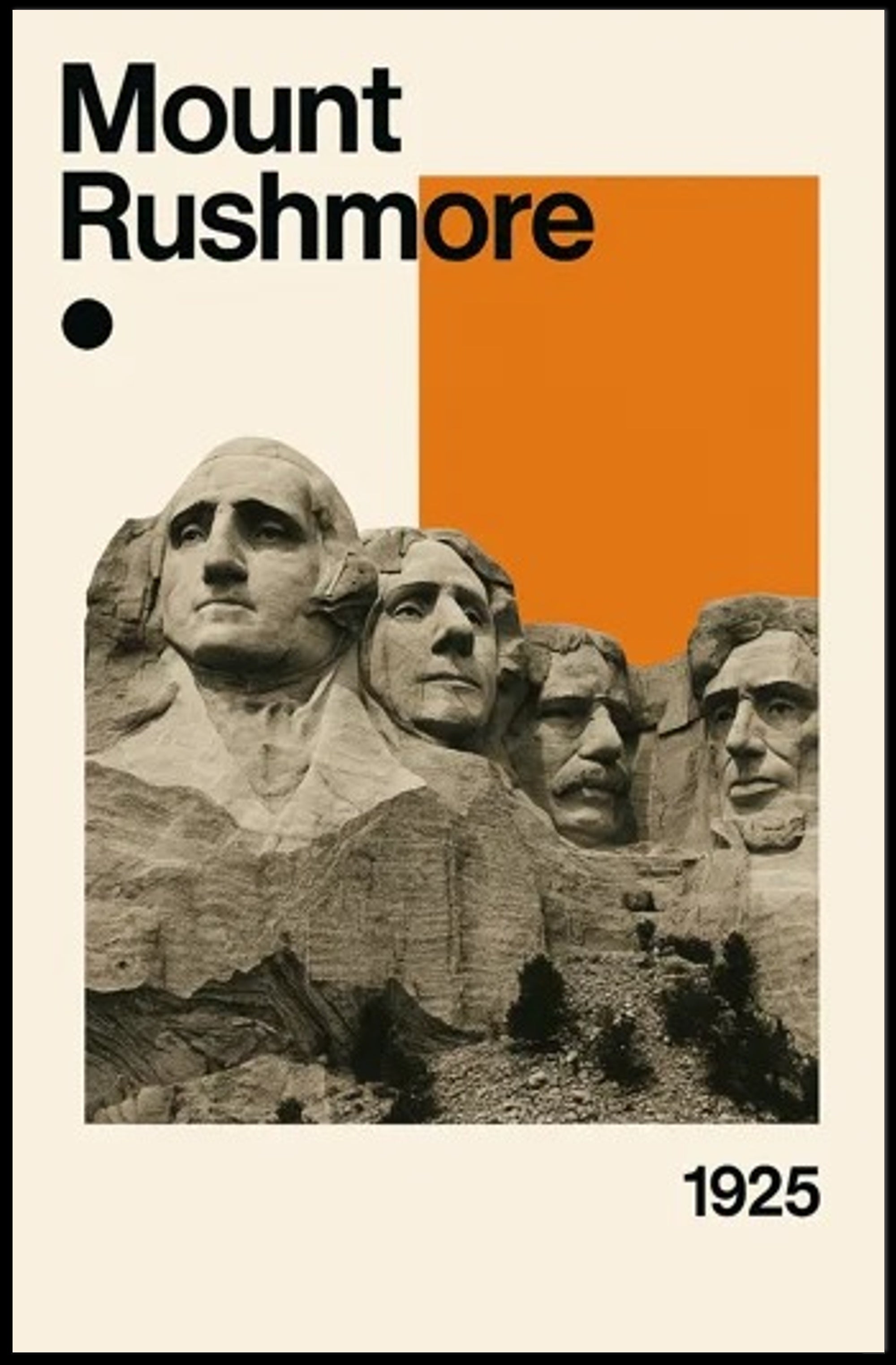 Mount Rushmore Landmark Art Print: Historical or Presidential Poster