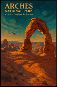 Arches National Park Scenic Vintage National Park Poster
